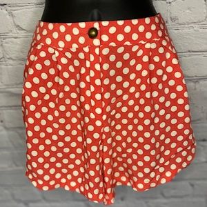 Coral and white shorts